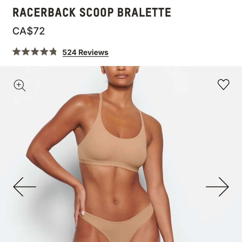 SKIMS fits everybody racerback scoop bralette